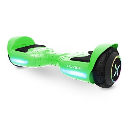 Hover-1 Rocket Hoverboard, Green, Max Weight 160 Lbs., Max Speed 7 Mph., LED Headlights