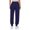 09# Navy, variant on Women's Fleece Lined Sweatpants Thermal Winter High Waisted Sweat Pants Interior Drawstring Baggy Jogger Pants Blue S