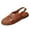 Womens Casual Shoes # Brown, variant on Womens Casual Shoes Closed Toe Slingback Woven Faux Leather Upper Adjustable Strap Vintage Metallic Buckle Detail Flat Sole Daily Walking Dressy Summer Footwear