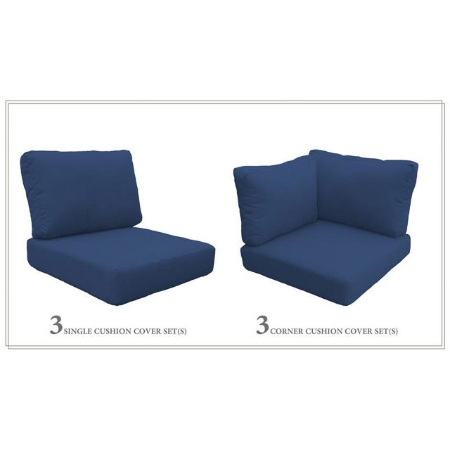 Ensemble de Coussins Haut Dossier pour FLORENCE-07b en Bleu Marine