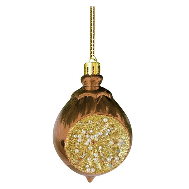 Wmhnj Adornos navideños de bolas de plstico irrompibles con efecto espejo (paquete de 2) para decoracin del rbol