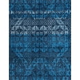 thumbnail image 1 of Ahgly Company Machine Washable Indoor Rectangle Abstract Bright Navy Blue Area Rugs, 5' x 7', 1 of 7