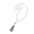 thumbnail image 2 of ELYA Women's Faux Pearl Stainless Steel Tassel Drop Necklace, 2 of 3