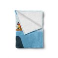 thumbnail image 2 of Whale Soft Flannel Fleece Throw Blanket, Navy Themed Vintage Cartoon Design with Sun Ship and Mottos on It Work of Art, Cozy Plush for Indoor and Outdoor Use, 50" x 60", Multicolor, by Ambesonne, 2 of 6