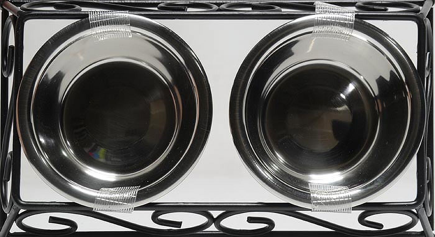 Gofetch Stainless Steel Double Pet Food Bowl Diner photo 3