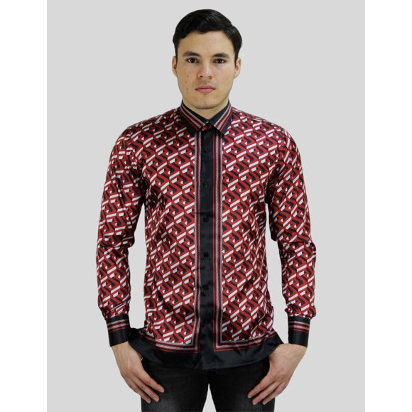 Camisa Casual Barabas Manga Larga Para Hombre