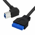 thumbnail image 5 of Chenyang CY 90 Degree Left angled USB 3.0 B Type Male to 3.0 Motherboard 19pin Header Cable 50cm Cable, 5 of 6