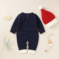 thumbnail image 6 of Ketyyh-chn99 Boys Holiday Wear My First Christmas Baby Boy Girl Outfit Knit Sweater Letter Embroidery Sweaters Newborn Toddler Infant Pullover Size for 12-18 Months,Blue, 6 of 9