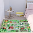 thumbnail image 6 of ORGOWEL Kids Carpet Playmat Rug 39.4"x63" Traffic Road Kid Play Car Mat Non-Slip Children Educational Area Rug Large Town City Road Map Car Mat for Playroom Bedroom,Green, 6 of 7