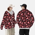 thumbnail image 6 of Balery Ladybugs and Red Hearts Men's Women's UPF 50+ Sun Protection Lightweight Hoodie Performance Long Sleeve Shirt for Fishing Running-Large, 6 of 9