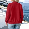thumbnail image 5 of BXJX Womens Zipper Sweatshirts, Casual Athletic Spring Fall Long Sleeve Bomber Jacket with Pockets Red Size XL, 5 of 8