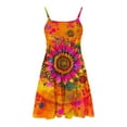 thumbnail image 5 of 11-12 Years Girls' Summer Floral Dress Kids Sleeveless Square Neck Smocked Flowy Dresses 5-14 Years, 5 of 7