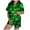 ZC Green, variant on Womens Pajama Sets Two Piece Outfits Short Sleeve V Neck Shorts Set Comfortable Nightwear Green Womens Loungewear Set L