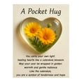 thumbnail image 2 of Pocket Hug Heart with Greeting Cards, Heart Shaped Stones with Flowers Bulk Greeting Card for Boyfriend Girlfriend Family Colleagues Flower Decoration for Valentine's Day Gifts, 2 of 5