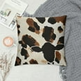 thumbnail image 2 of Creowell Black and brown cow spots Print Decorative Throw Pillow Covers Corduroy Cushion Covers Soft Throw Pillow Case Sofa Pillow Case Square Cushion Case for Living Room Bed Couch Car Home Decor, 2 of 5