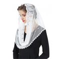 thumbnail image 4 of Velos de encaje floral que cubren la cabeza velos latinos de masa bufanda corta para mujeres nupciales Sailing Electrónica, 4 of 4