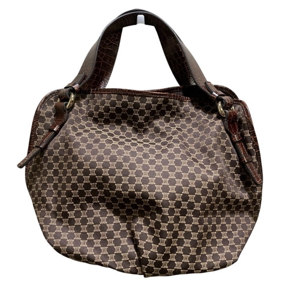 Pre-Owned CELINE Macadam Bittersweet Tote Bag, Beige/Brown, Women's