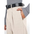 thumbnail image 5 of Women'S High Waisted Striped Loose Fit Straight Wide Leg Pants Business Work Casual Pants L, 5 of 10