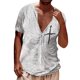thumbnail image 1 of Playeras De Bambu Para Hombre, Camisetas Con Estampado De Manga Corta A La Moda Para Hombre, Camisetas Casuales Con Cierre Digital 3D, Camisetas De Verano Para Hombre, 1 of 4