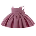 thumbnail image 2 of Bébé Nouveau-Né Filles Robe Princesse Arc Tutu Fête Robes de Mariée d'Anniversaire, 2 of 8