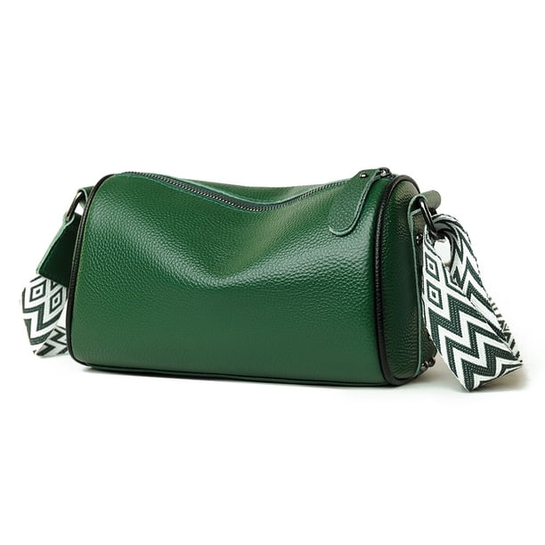 Bolso bandolera para mujer Bolso de hombro de moda de cuero genuino Monedero de diseñador (Verde)