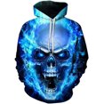 thumbnail image 3 of Nueva sudadera con capucha para hombre, estampado de calavera en 3D, jersey con estampado de tendencia urbana, manga larga, estilo hip hop, informal, holgada, para otoño, ropa para hombre, 3 of 5