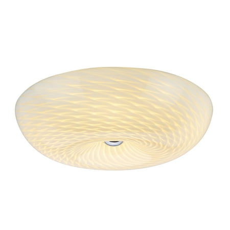 

Aspen Creative 63001L LED Large Flush Mount Ceiling Light Fixture Contemporary Design in Chrome Finish Frosted Glass Diffuser 18 Diameter