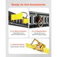 thumbnail image 3 of KFFKFF E-Track Tie-Down Rail Kit, 6 Pack 5 ft E Track Rails, 26 Pcs Includes 2 Ratchet Straps & 6 O-Rings & 6 Tie-Offs with D-Ring & 12 End Caps, 3 of 9