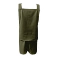 thumbnail image 5 of WAYUTE Short Sets Women 2 Piece Outfits Elegant Sleeveless Round Neck Tank Top Shorts Solid Color Casual Beach Outdoor Summer Outfit, 5 of 5