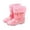 Pink, variant on Kcolen Toddler Rain Boots Size 5 Girls Winter Rain Boots Warm Lined Rubber Booties for Toddler Outdoor Play Comfortable Shoes