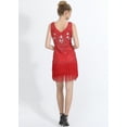 thumbnail image 3 of Roaring 20' S Dresses Embellished Short Flapper Sleeveless Sequn Beaded, 3 of 3