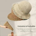 thumbnail image 7 of Floppy Big Beach Straw Hats for Women Foldable Summer Wide Brim Packable Sun Hat Womens Travel Straw Fedora Hat, 7 of 7