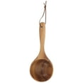 thumbnail image 3 of MUSEYA Household Long Handle Water Scoop Wood Ladle Brown Home Use 1Pack, 3 of 8