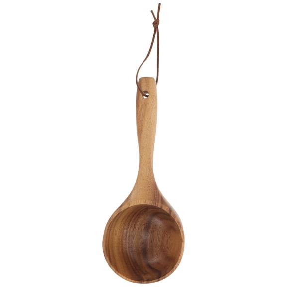 DEEPCRAFF Brown Wooden Water Ladle for Kitchen, Bath, Gardening, and Home Use - and Multi-Purpose Scoop