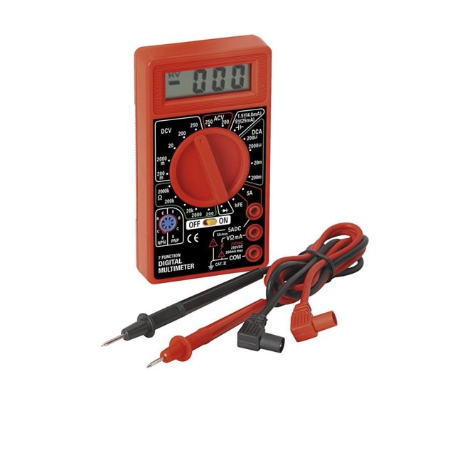 7 Function Digital Handheld Volt Amp Ohm Meter Electrical Circuit