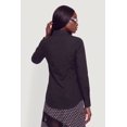thumbnail image 4 of Women's Long Sleeve Solid Button Front Poplin Shirt, 4 of 4