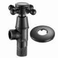 thumbnail image 2 of Black Angle Valve for Faucet Interface, 1pc Plumbing Connector, 2 of 5