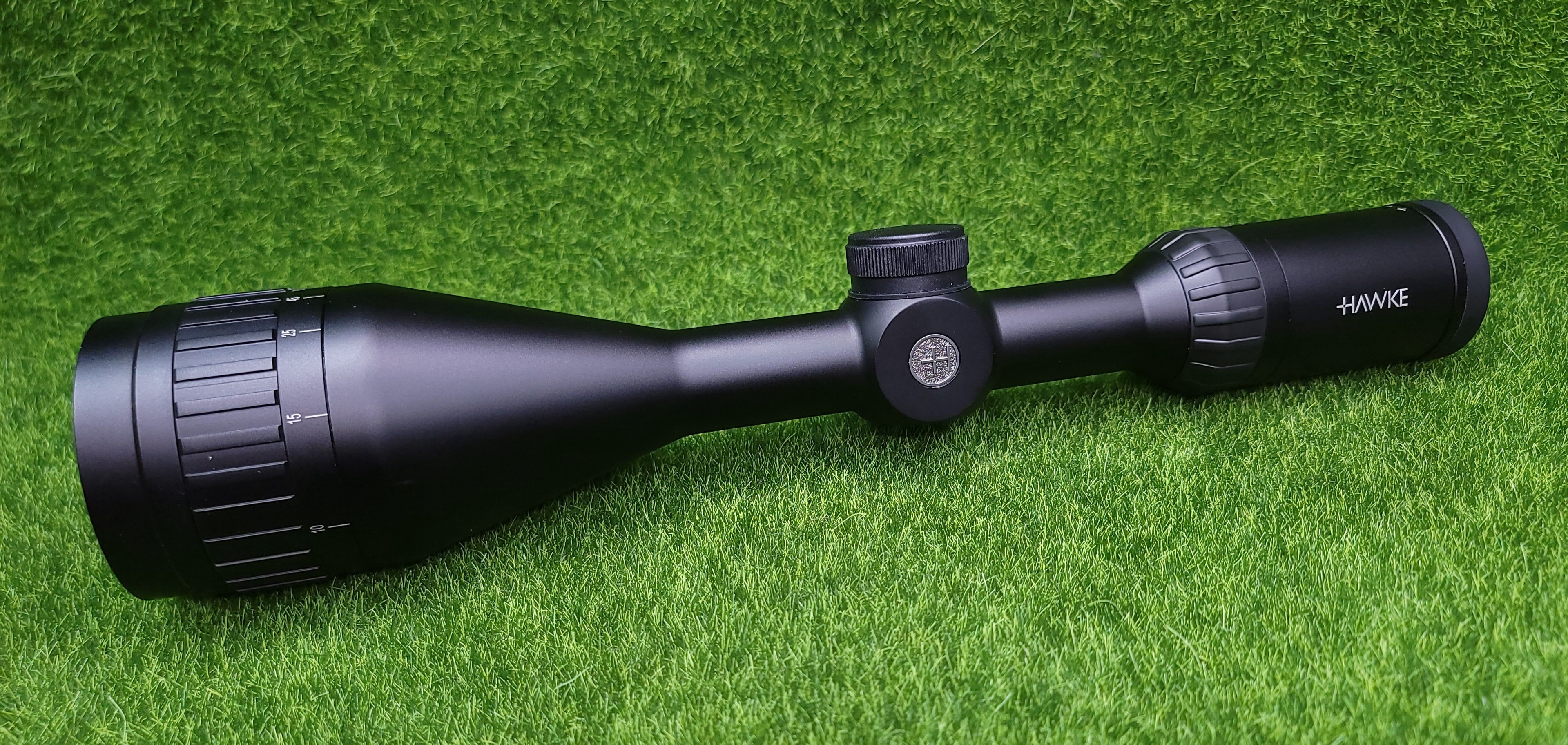 Hawke Sport Optics Airmax EV Rifle Scope, 4-12x50mm AO, Second Focal Plane, AMX Reticle, Black