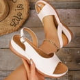 thumbnail image 6 of HTHLVMD Lightweight Open Toe Sandals, Non-Slip Daily Wedge Footwear, Adjustable Slingback Wedge Sandals for Women, Women's Comfy Flat Orthotic Sandals, Summer Platform Slip On Casual Sandal, Beige 6, 6 of 9