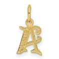 thumbnail image 5 of Auriga 14k Yellow Gold Letter A Initial Charm Pendant for Women(L- 0.50 inch, W- 0.38 inch), 5 of 6
