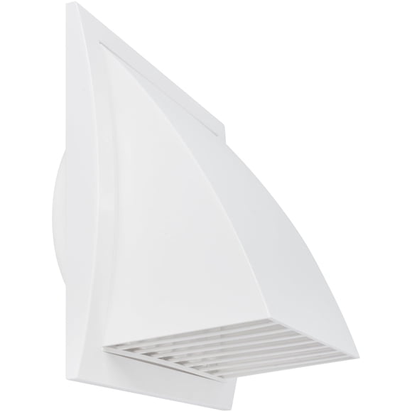 Repa Market 5'' Inch Exhaust Hood Vent with Rain Cover, White, Indoor and Outdoor Air Vent Cover, HVAC Exhaust Vent Duct Cover, 7.5'' x 7.5'' Inch Exhaust Cap (5'' Inch, White)