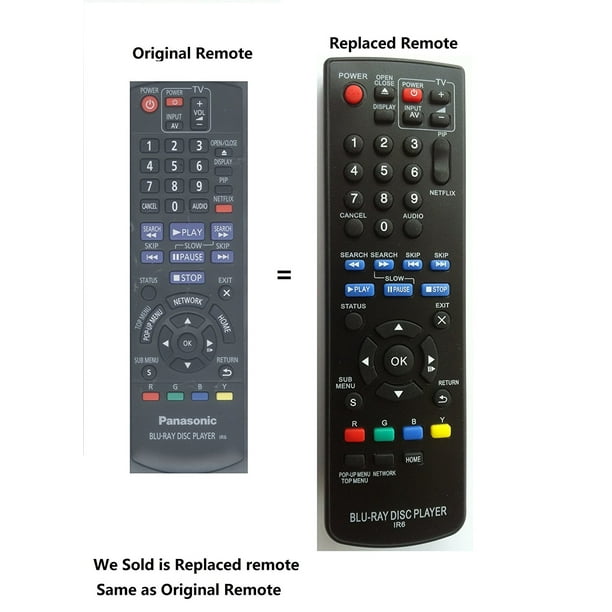 New Panasonic Replaced Bluray Disc DVD Player Remote Ir6 (N2qayb000574 N2qayb000575