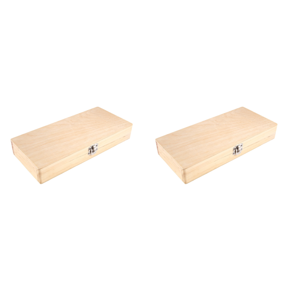 2X Wooden Slide Storage Box, Holds 50 Slides, Microscope Box