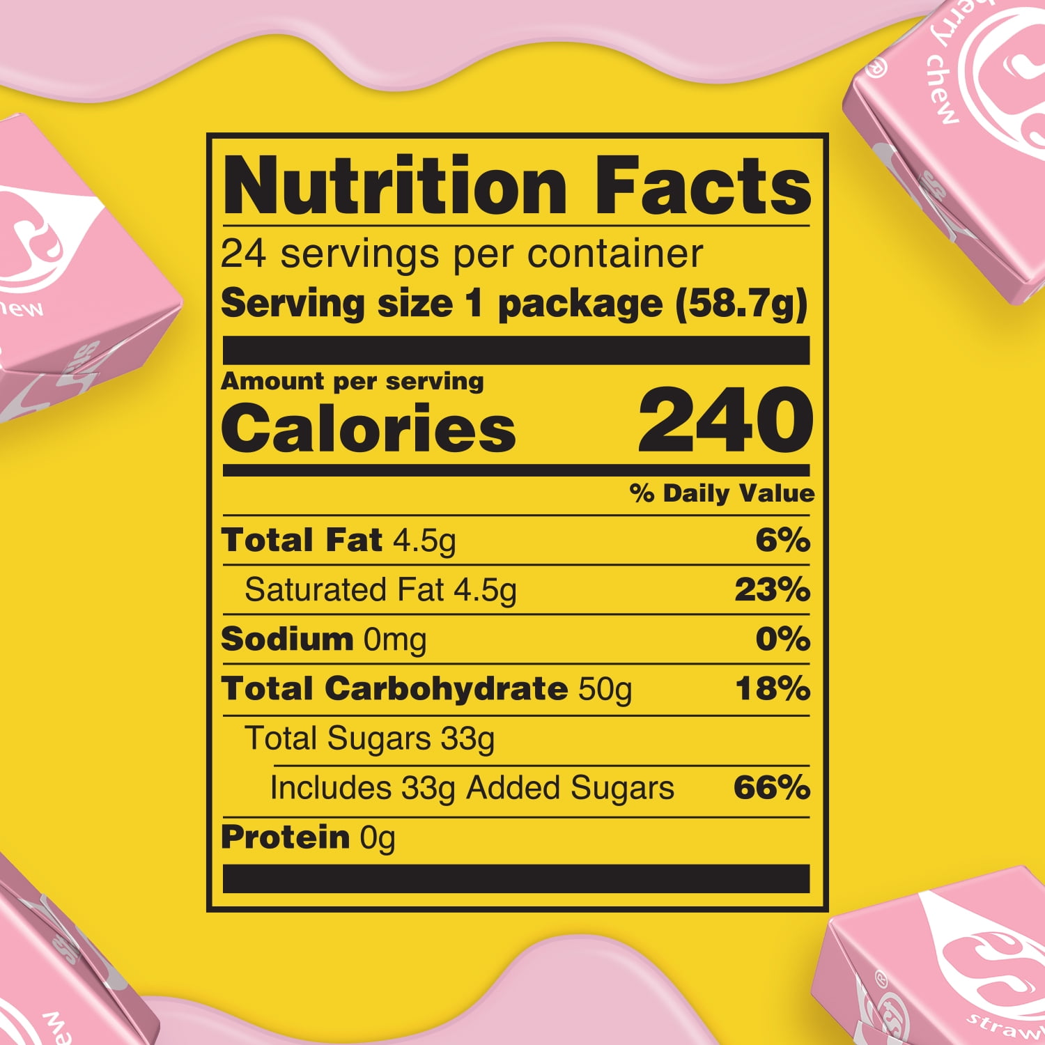 Starburst All Pink Fruit Chews Candy, 49.68 Oz, 24 Count