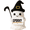 D#004, variant on Handmade Crochet Amigurumi Ghost Plush with Witch Hat, Cute Halloween Desk Decor Knitted Yarn Doll, Mini Spooky Season Office Shelf Ornament with Interchangeable Quote Cards, Best Friend Gift