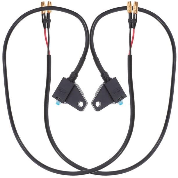 1 par de interruptores de freno de motocicleta, pedal de freno, interruptor de apagado con cable (derecho, izquierdo)