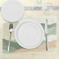 thumbnail image 3 of Ambesonne Neutral Place Mats Set of 4, Mountains Landscape Paint, Standard Size, Beige Ecru and Green, 3 of 5