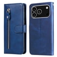 thumbnail image 3 of Estuche de Cuero PU con Cierre para iPhone 17 Pro , Funda Protectora con Billetera y Correa, 3 of 5