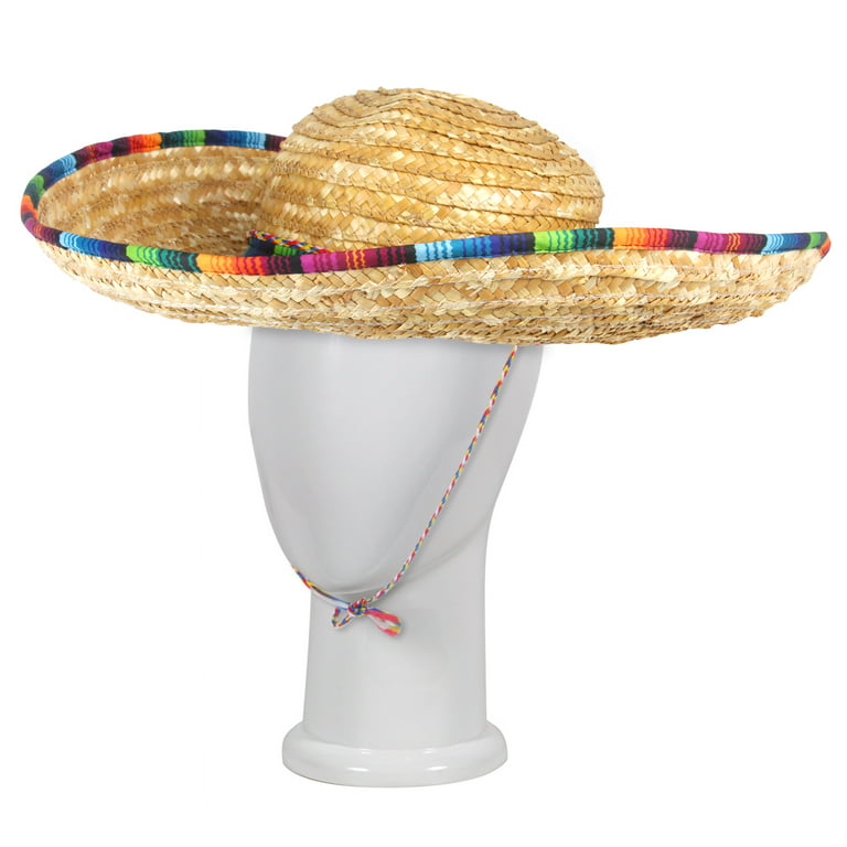Mexican Sombrero Hat Straw Sombrero Hat for Cinco De Mayo Party Mexican Hat Mexican  Theme Party Decorations - 2 Pack 