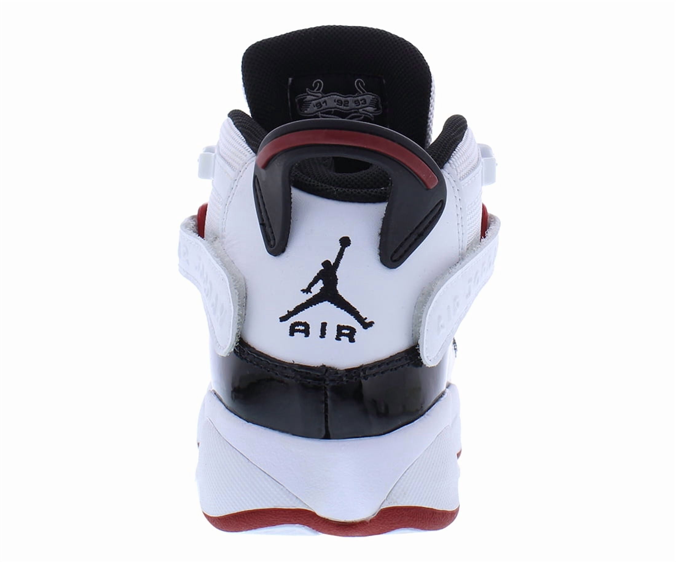 Nike Jordan 6 Rings GS Boys Shoes Size 4.5, Color: White/Black